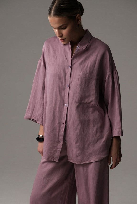 Рубашка с коротким рукавом The Hills Фиолетовый