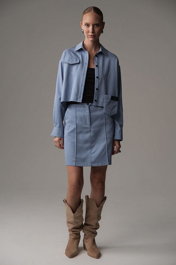 Рубашка с длинным рукавом The Hills Голубой