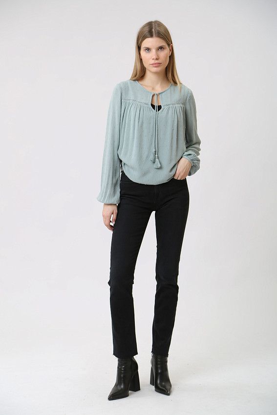 Блузка д/р Pepe Jeans Бирюзовый