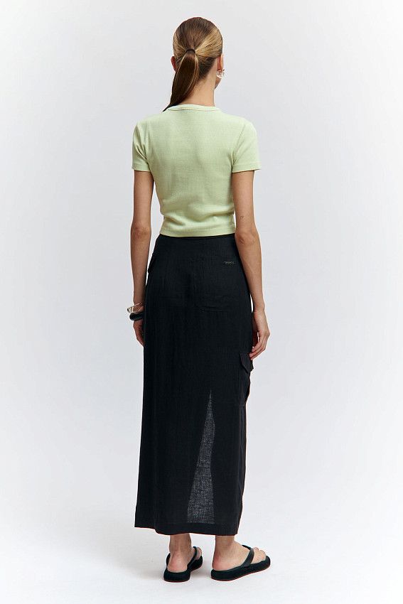 Юбка льняная Van Mich Черный