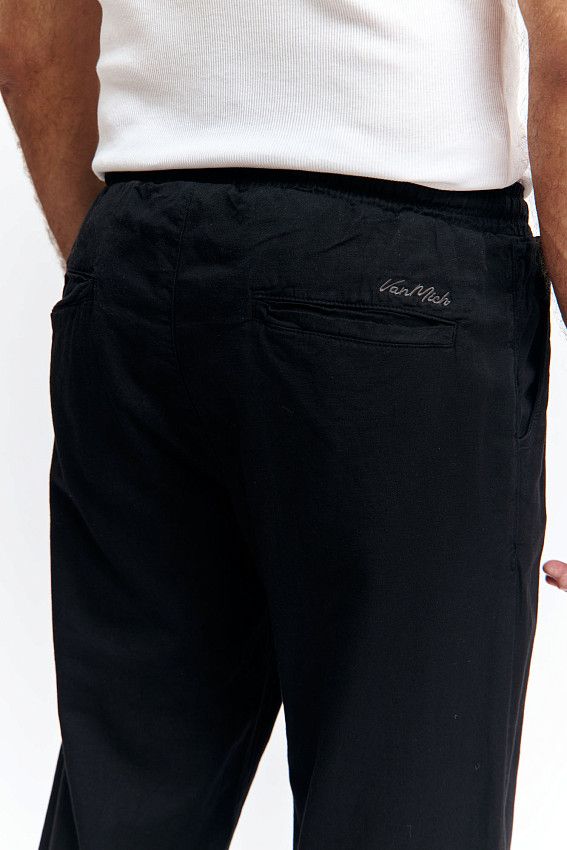 Брюки льняные Van Mich Черный