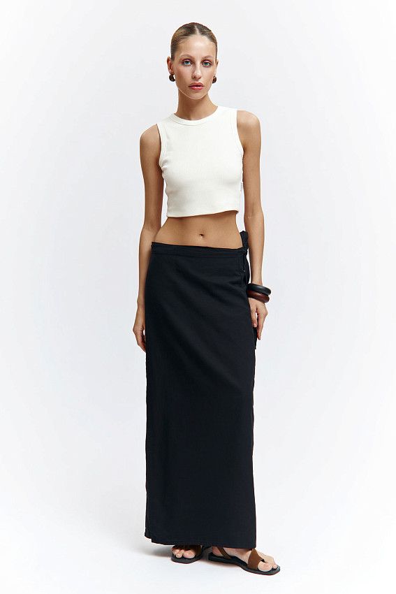 Юбка льняная Van Mich Черный