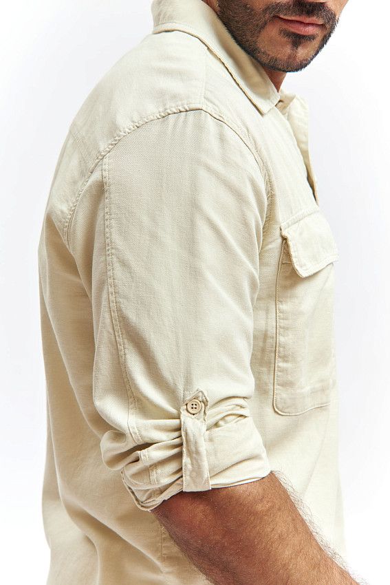 Рубашка льняная Van Mich Бежевый