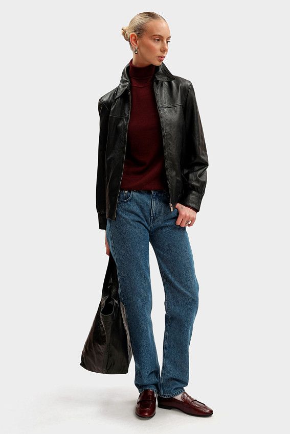 Куртка кожаная Trussardi