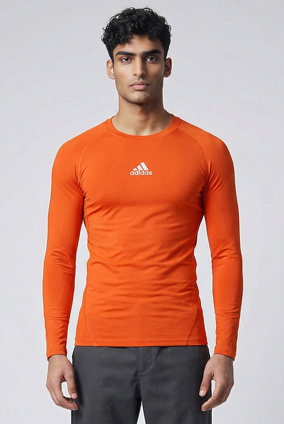 Лонгслив компрессионный Adidas Оранжевый