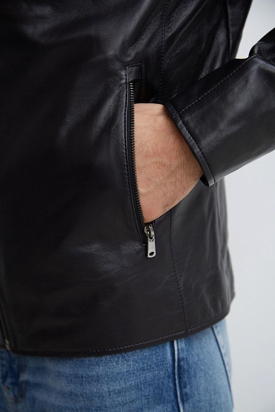 Куртка кожаная Van Mich Черный