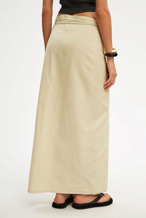 Юбка льняная Van Mich Бежевый