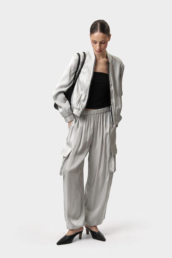 Брюки Armani Exchange Серебряный