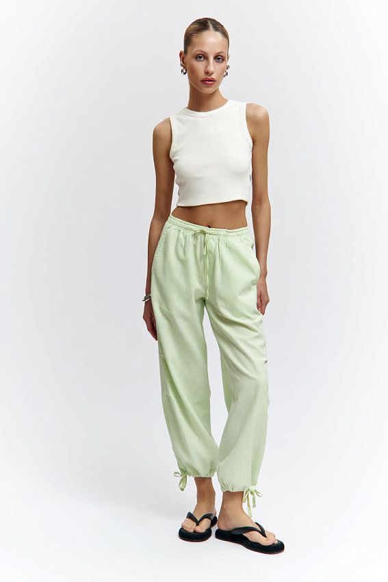 Брюки льняные Van Mich Зеленый