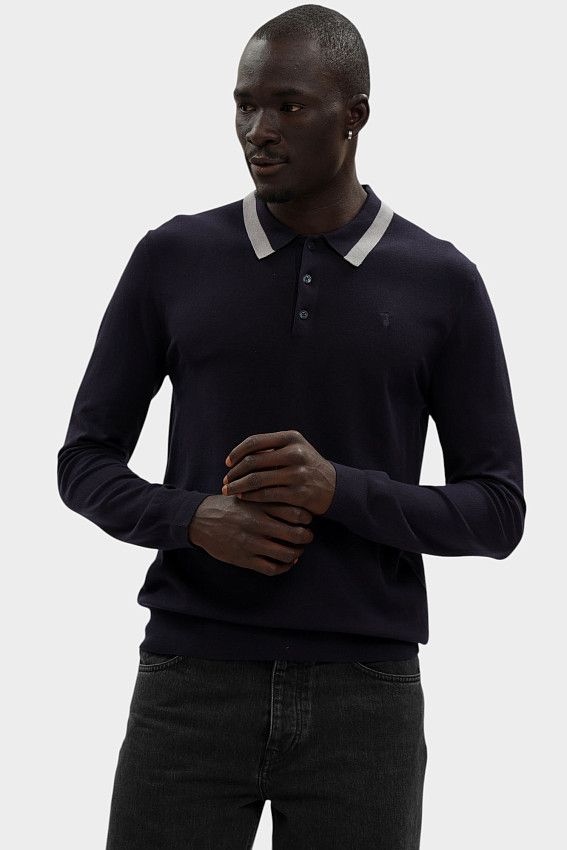 Поло с длинным рукавом Trussardi Синий