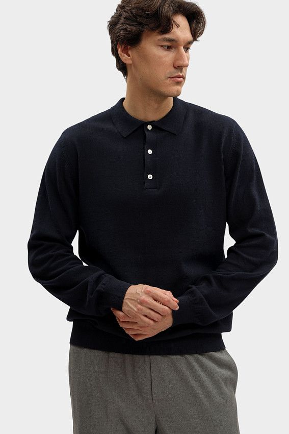 Поло с длинным рукавом Geox Синий