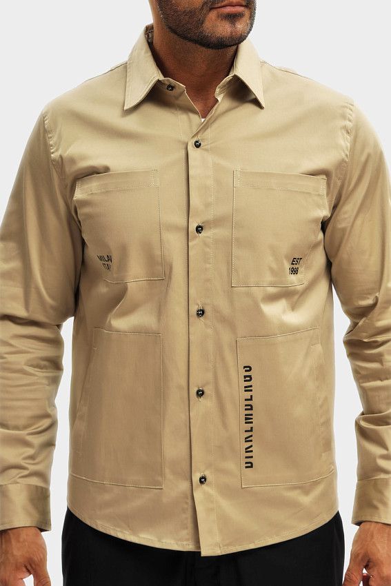 Рубашка с длинным рукавом Bikkembergs Бежевый