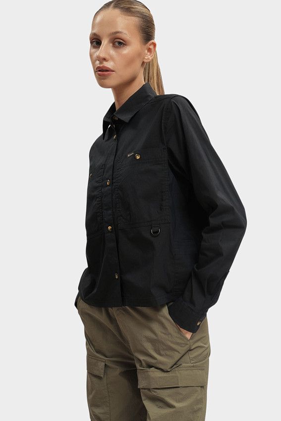 Рубашка с длинным рукавом Columbia Черный