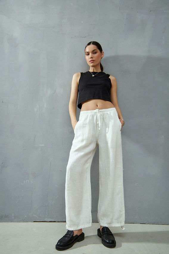 Брюки льняные Van Mich Белый
