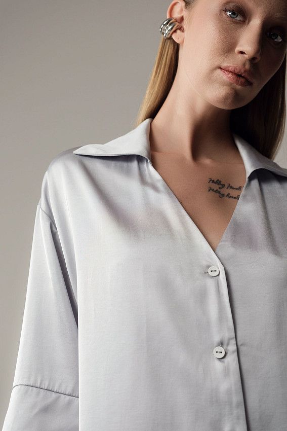 Рубашка с коротким рукавом The Hills Серебряный