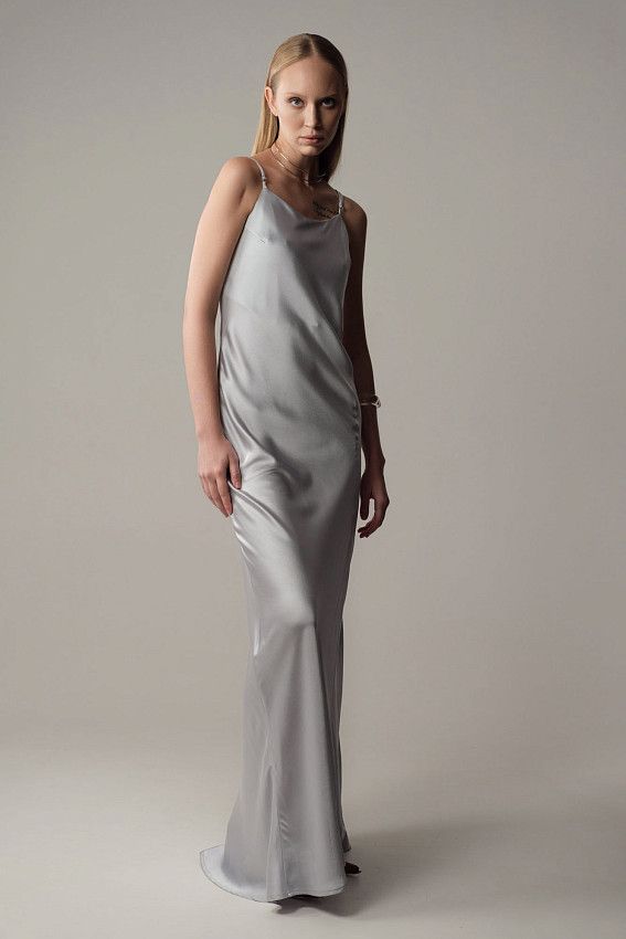 Платье The Hills Серебряный