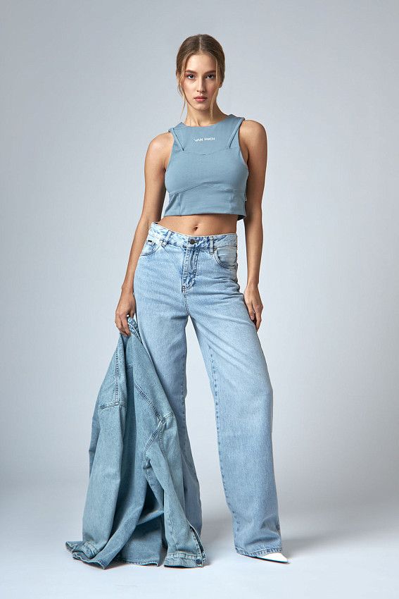 Кроп-топ Van Mich Серый