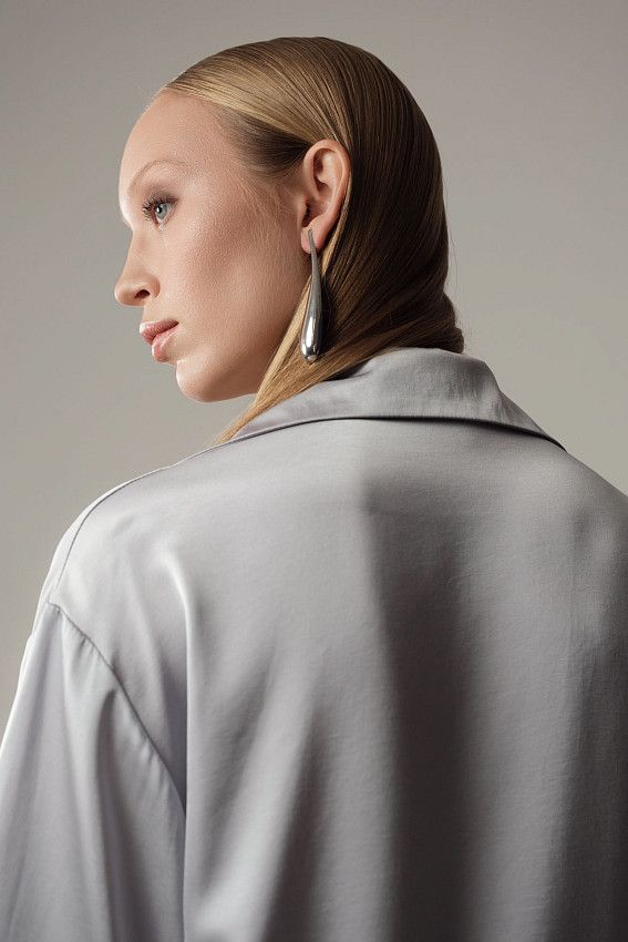 Рубашка с коротким рукавом The Hills Серебряный