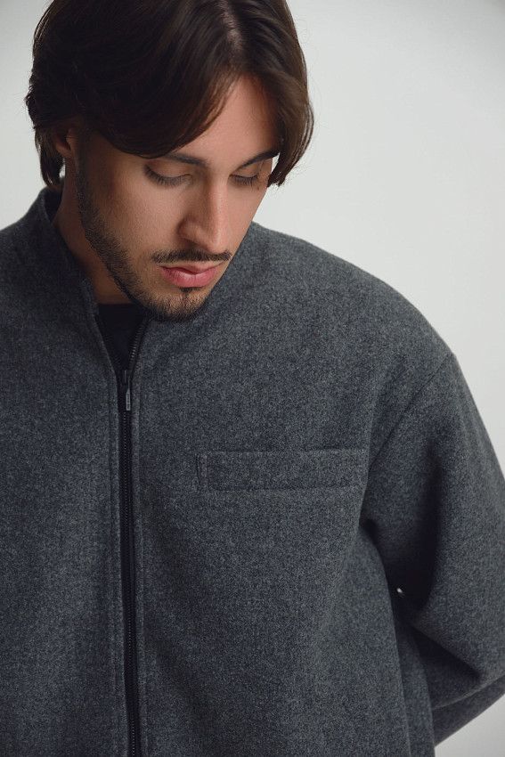 Бомбер The Hills Серый