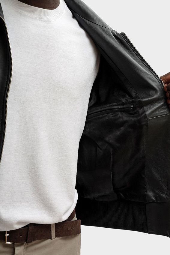 Куртка кожаная Karl Lagerfeld Черный