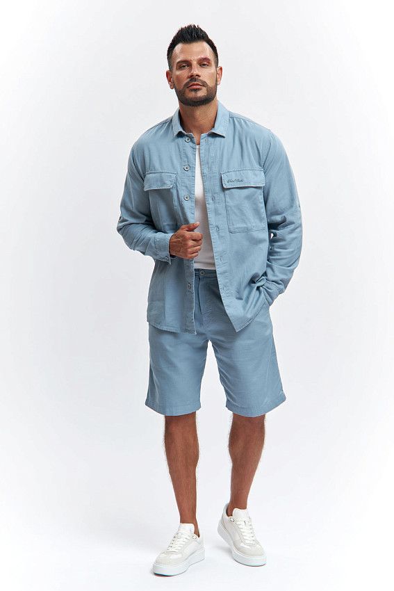 Рубашка льняная Van Mich Голубой