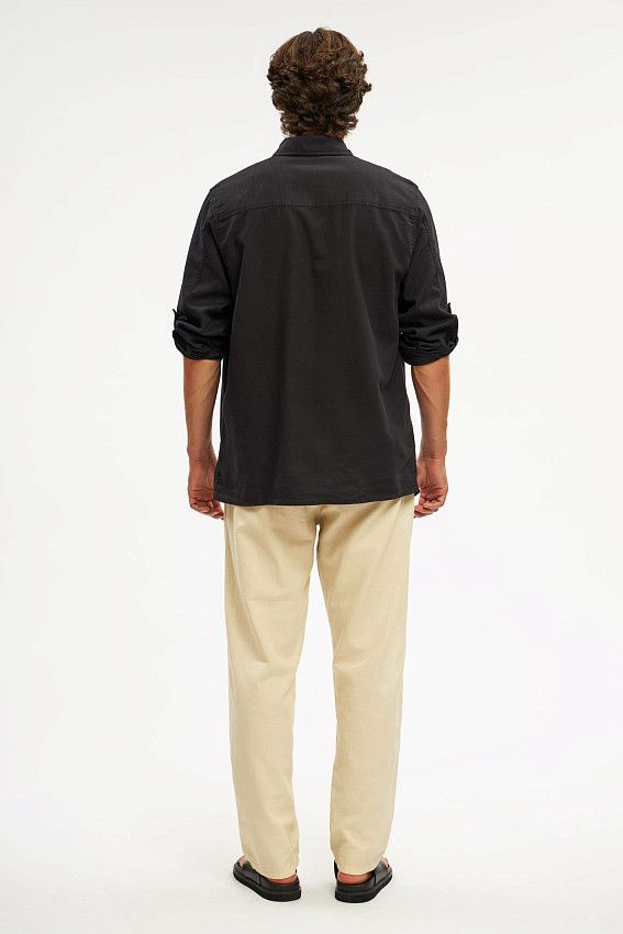 Рубашка льняная Van Mich Черный