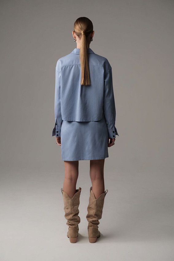 Рубашка с длинным рукавом The Hills Голубой