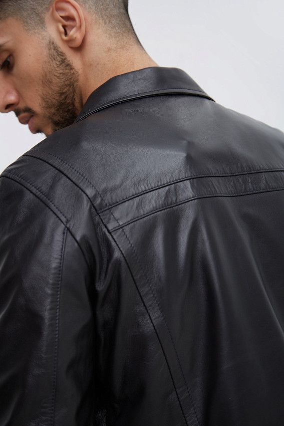 Куртка кожаная Van Mich Черный