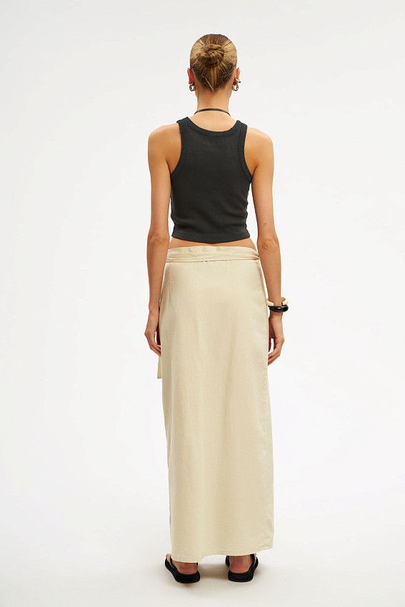 Юбка льняная Van Mich Бежевый