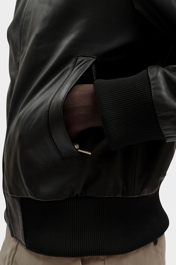 Куртка кожаная Karl Lagerfeld Черный
