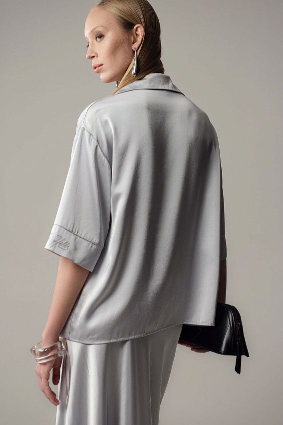 Рубашка с коротким рукавом The Hills Серебряный