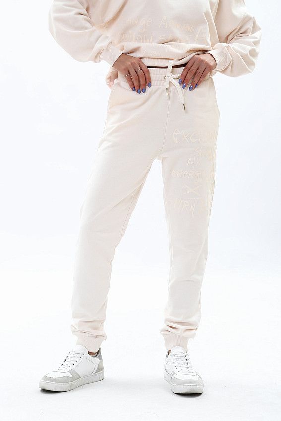 Брюки спортивные джоггеры Armani Exchange Молочный