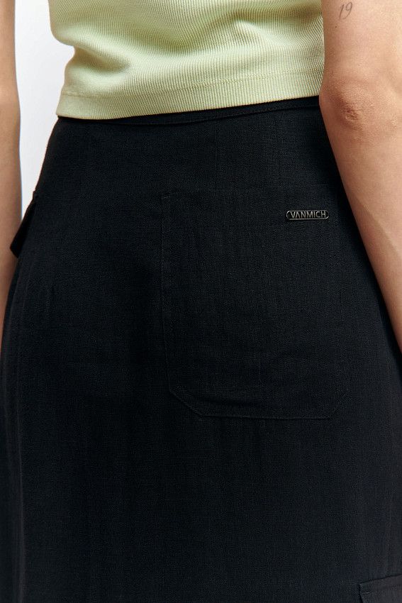 Юбка льняная Van Mich Черный