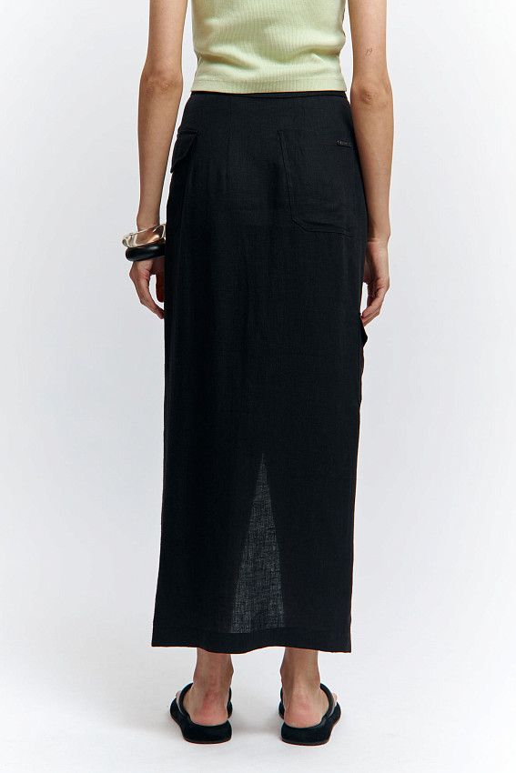 Юбка льняная Van Mich Черный