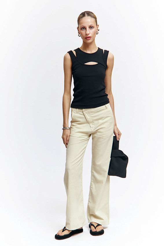 Брюки льняные Van Mich Бежевый