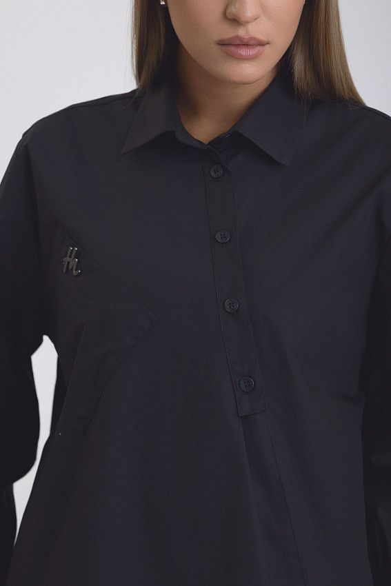 Рубашка с длинным рукавом The Hills Черный