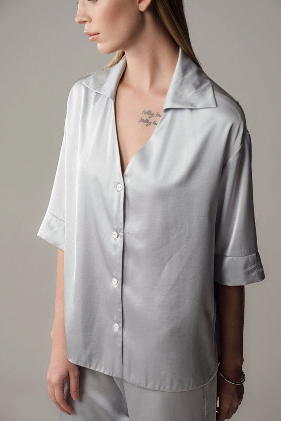 Рубашка с коротким рукавом The Hills Серебряный