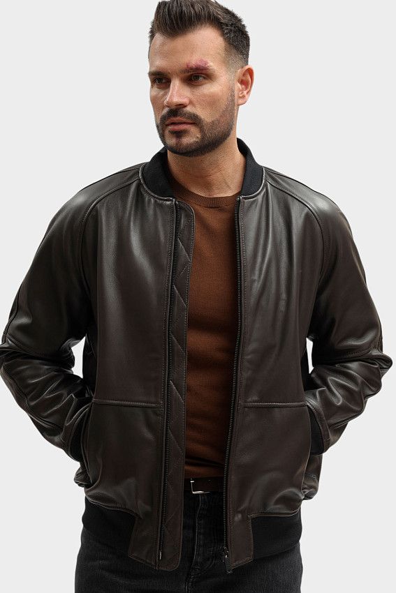 Куртка кожаная Strellson Коричневый