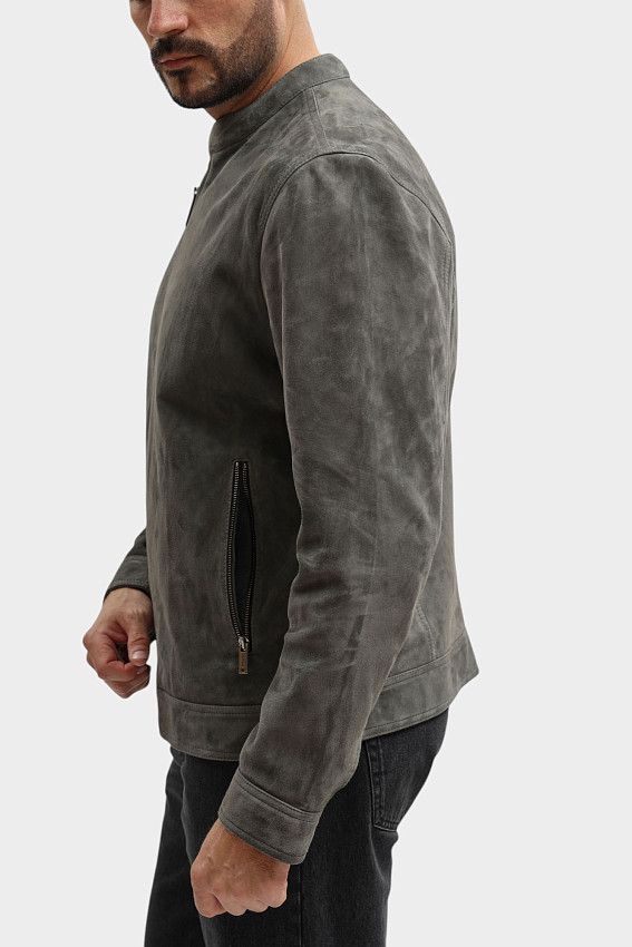Куртка кожаная Strellson Серый