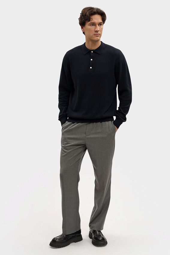 Поло с длинным рукавом Geox Синий