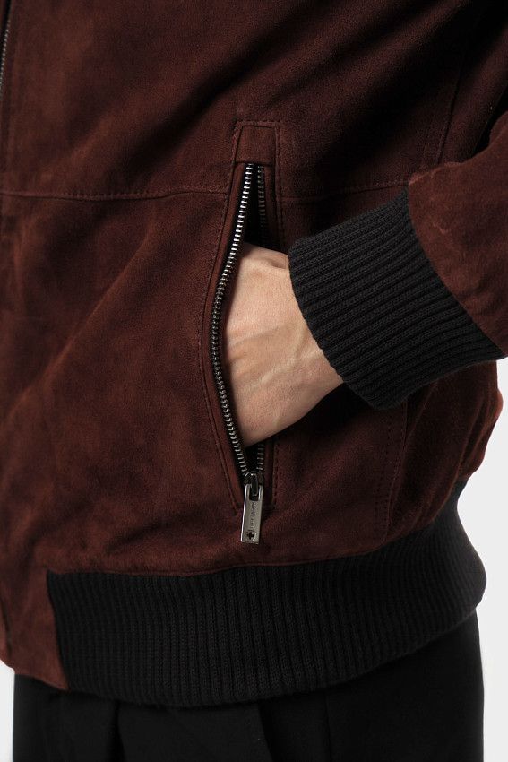 Куртка кожаная Strellson Бордовый