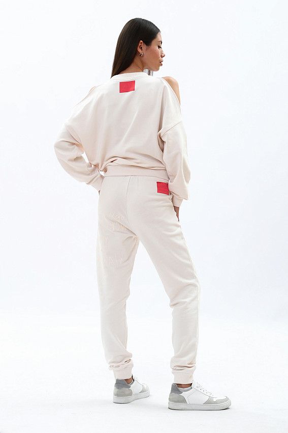 Брюки спортивные джоггеры Armani Exchange Молочный