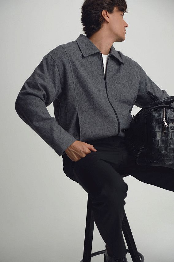 Бомбер The Hills Серый