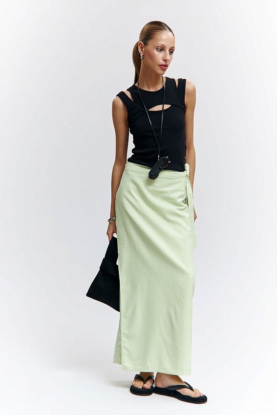 Юбка льняная Van Mich Зеленый