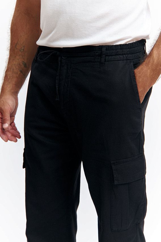 Брюки льняные Van Mich Черный