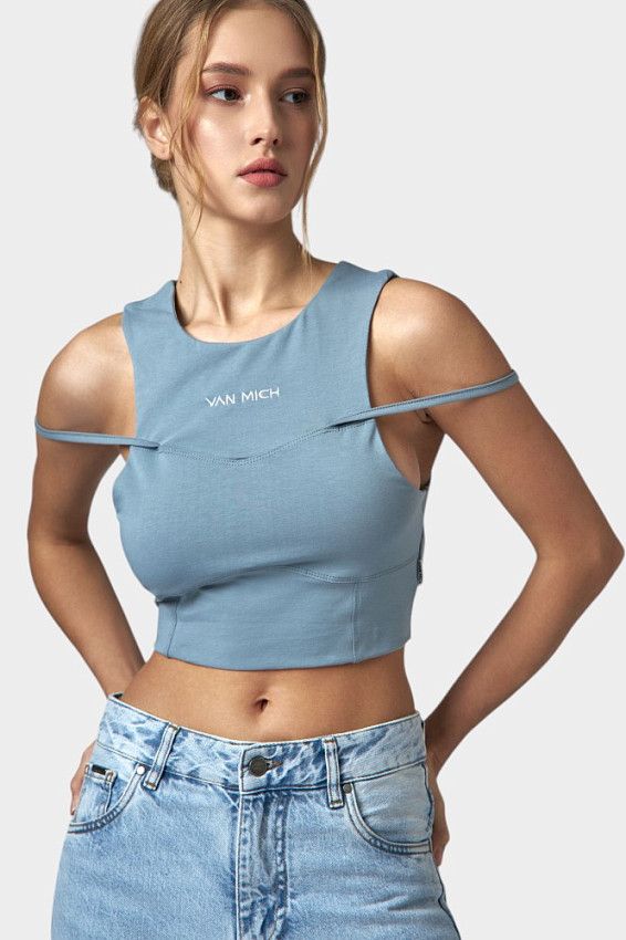 Кроп-топ Van Mich Серый