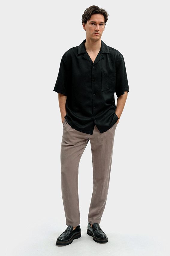 Брюки льняные Strellson Серый