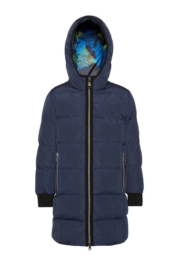 Пуховик удлиненный Geox Синий