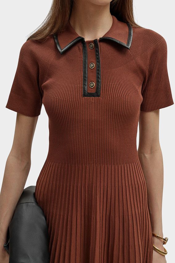 Платье Karl Lagerfeld Коричневый