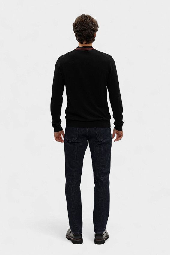 Поло с длинным рукавом Trussardi Черный